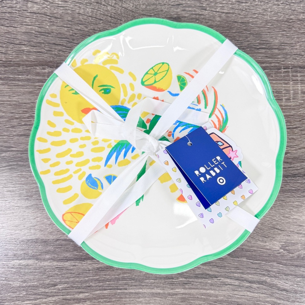 NEW Roller Rabbit Target Vacation Melamine 9” Salad Plates